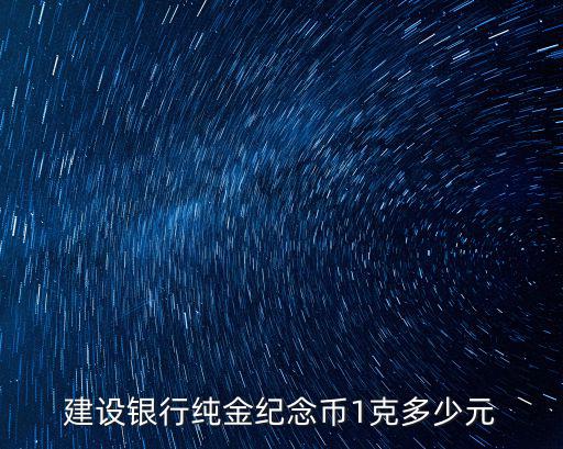 建設(shè)銀行純金紀念幣1克多少元