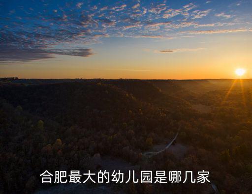合肥最大的幼兒園是哪幾家