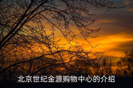 金源購(gòu)物中心，北京世紀(jì)金源購(gòu)物中心的介紹