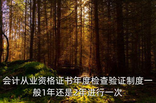 會(huì)計(jì)從業(yè)資格證書年度檢查驗(yàn)證制度一般1年還是2年進(jìn)行一次