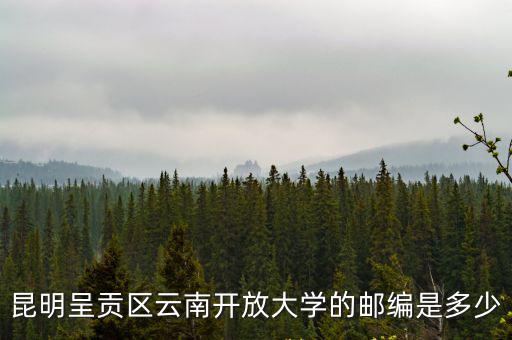 昆明呈貢區云南開放大學的郵編是多少