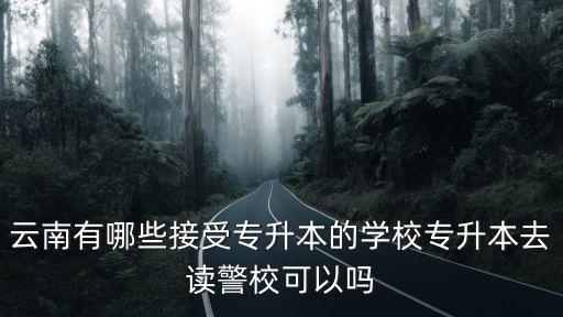 云南有哪些接受專升本的學校專升本去讀警校可以嗎