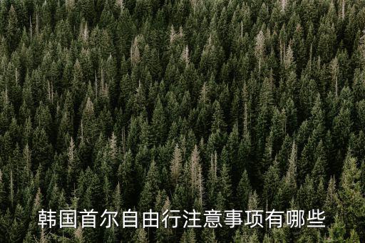 首爾自由行，韓國首爾自由行注意事項有哪些