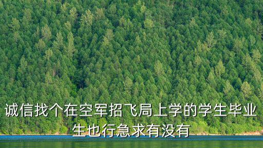 誠信找個在空軍招飛局上學的學生畢業生也行急求有沒有
