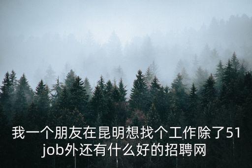 我一個(gè)朋友在昆明想找個(gè)工作除了51job外還有什么好的招聘網(wǎng)