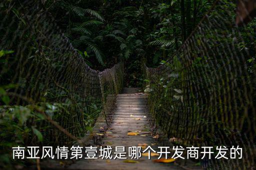南亞風情第壹城是哪個開發商開發的