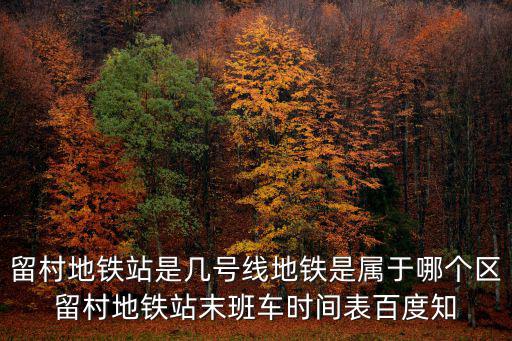 留村地鐵站是幾號線地鐵是屬于哪個(gè)區(qū)留村地鐵站末班車時(shí)間表百度知
