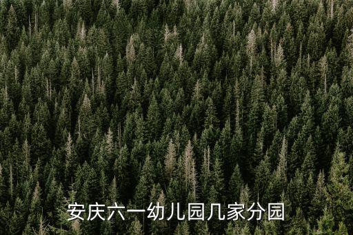 安慶六一幼兒園幾家分園