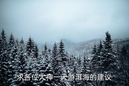 求各位大神一天游洱海的建議