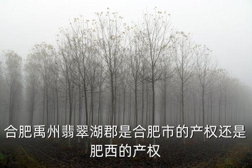 合肥禹州翡翠湖郡是合肥市的產(chǎn)權(quán)還是肥西的產(chǎn)權(quán)