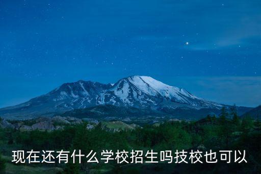 現在還有什么學校招生嗎技校也可以