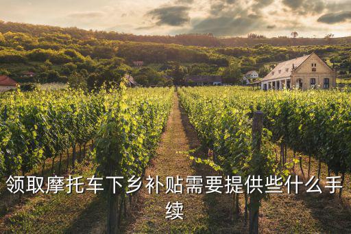 領(lǐng)取摩托車下鄉(xiāng)補貼需要提供些什么手續(xù)