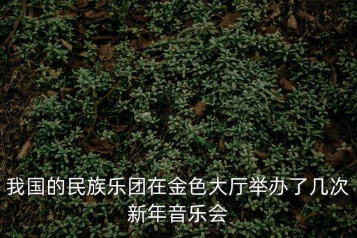 我國的民族樂團在金色大廳舉辦了幾次新年音樂會