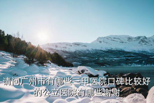 請問廣州市有哪些三甲醫院口碑比較好的公立醫院有哪些謝謝