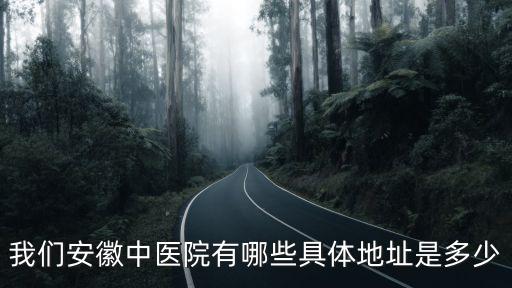 我們安徽中醫(yī)院有哪些具體地址是多少