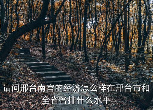 請問邢臺南宮的經濟怎么樣在邢臺市和全省各排什么水平
