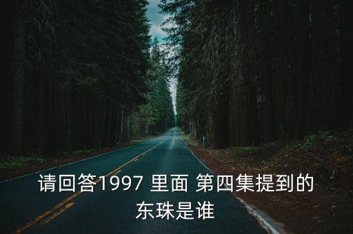 東珠，請回答1997 里面 第四集提到的東珠是誰