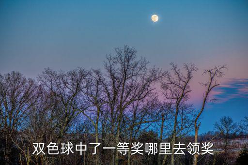 雙色球中了一等獎哪里去領獎
