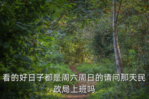 民政局周末上班嗎，看的好日子都是周六周日的請問那天民政局上班嗎