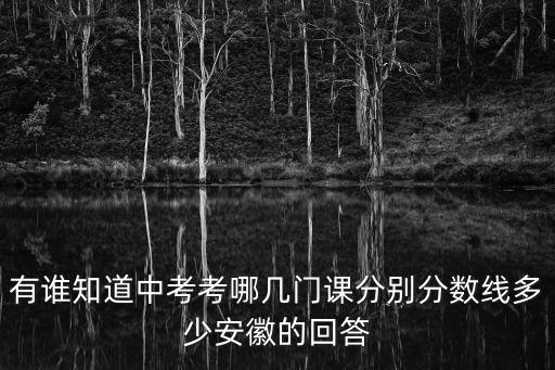 有誰知道中考考哪幾門課分別分?jǐn)?shù)線多少安徽的回答