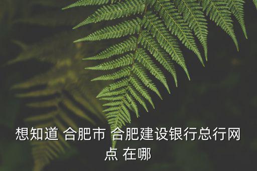 合肥建設銀行，合肥元一時代廣場附近的建設銀行