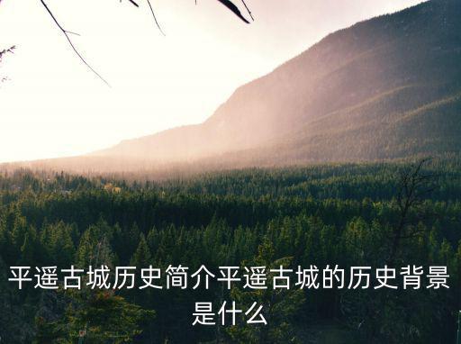 平遙古城簡(jiǎn)介，平遙古城簡(jiǎn)介