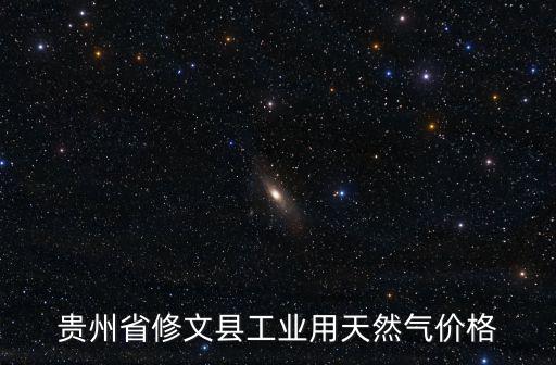 貴州省修文縣工業(yè)用天然氣價格