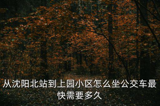 從沈陽北站到上園小區(qū)怎么坐公交車最快需要多久
