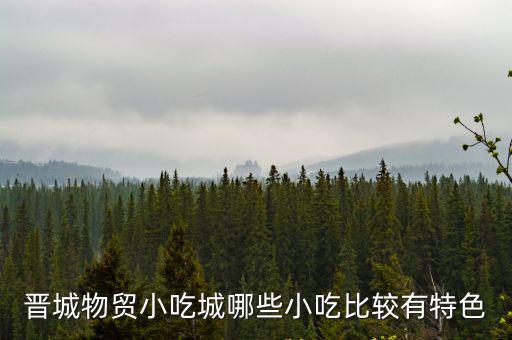 晉城物貿小吃城哪些小吃比較有特色