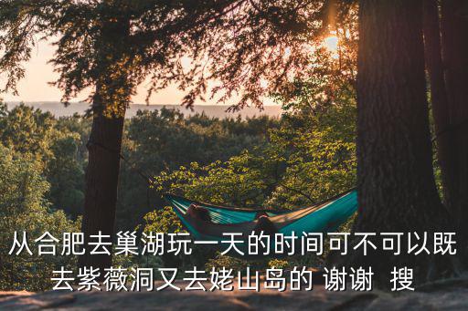 從合肥去巢湖玩一天的時間可不可以既去紫薇洞又去姥山島的 謝謝  搜
