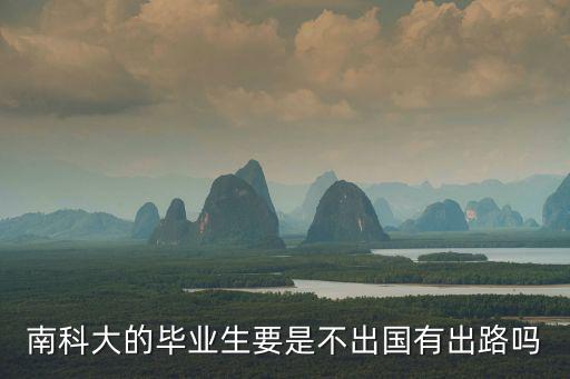 南科大的畢業生要是不出國有出路嗎