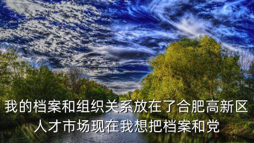 我的檔案和組織關(guān)系放在了合肥高新區(qū)人才市場現(xiàn)在我想把檔案和黨