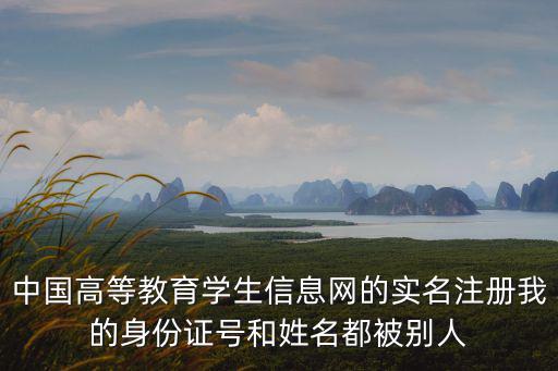 中國高等教育學生信息網的實名注冊我的身份證號和姓名都被別人