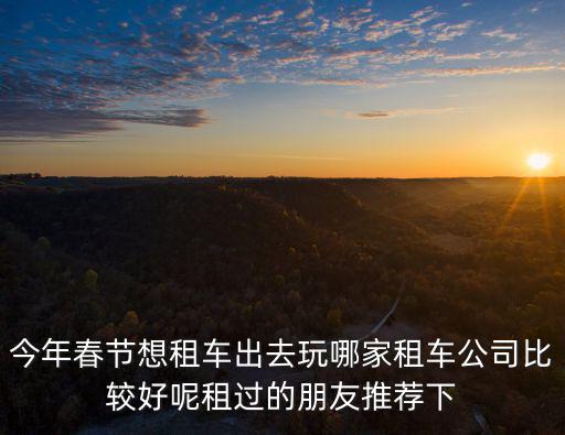 今年春節想租車出去玩哪家租車公司比較好呢租過的朋友推薦下