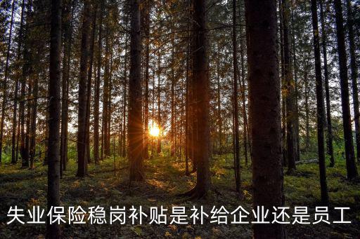 失業保險穩崗補貼是補給企業還是員工