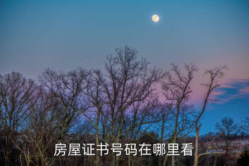 房屋證書號碼，房屋證書號碼在哪里看