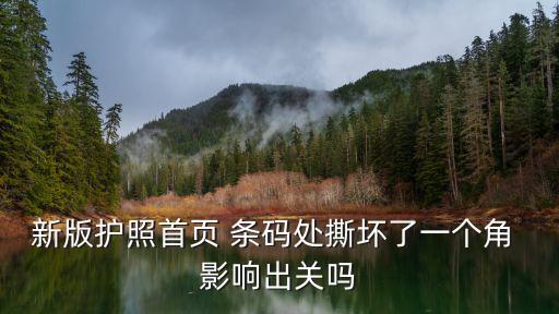 新版護(hù)照首頁 條碼處撕壞了一個(gè)角 影響出關(guān)嗎