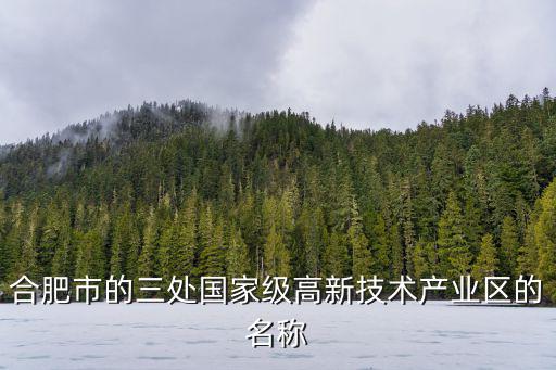 合肥市的三處國家級高新技術(shù)產(chǎn)業(yè)區(qū)的名稱
