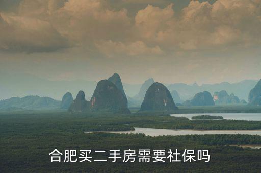 合肥買二手房需要社保嗎