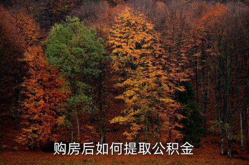 購房后如何提取公積金