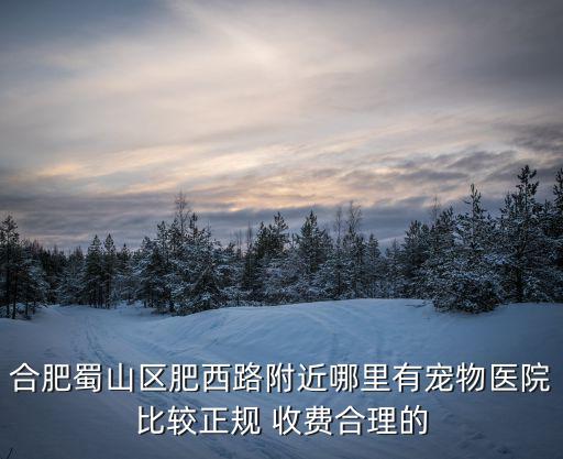 合肥寵物醫院，合肥的寵物醫院哪些比較靠譜謝謝
