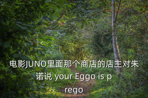 電影JUNO里面那個商店的店主對朱諾說 your Eggo is prego