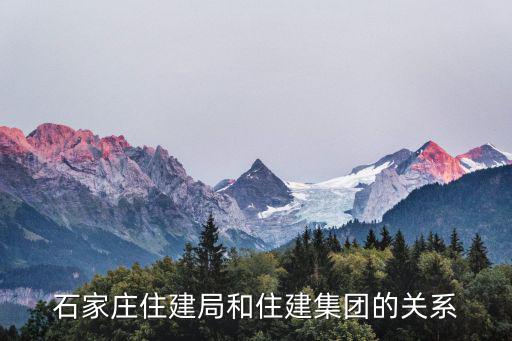 石家莊住建局和住建集團的關系