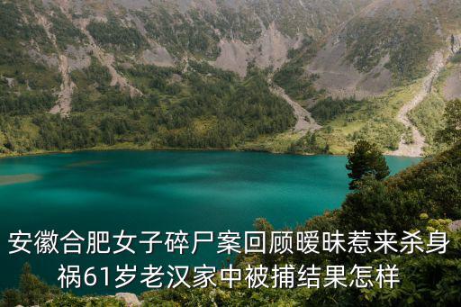 安徽合肥女子碎尸案回顧曖昧惹來殺身禍61歲老漢家中被捕結果怎樣