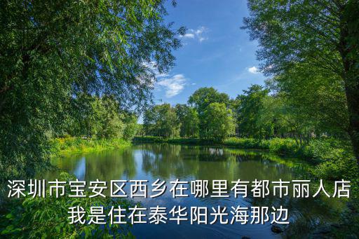 深圳市寶安區西鄉在哪里有都市麗人店我是住在泰華陽光海那邊