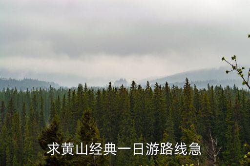 求黃山經(jīng)典一日游路線急