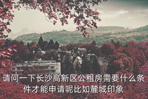 高新區住房保障，長春高新開發區如果辦理廉租房有什么要求