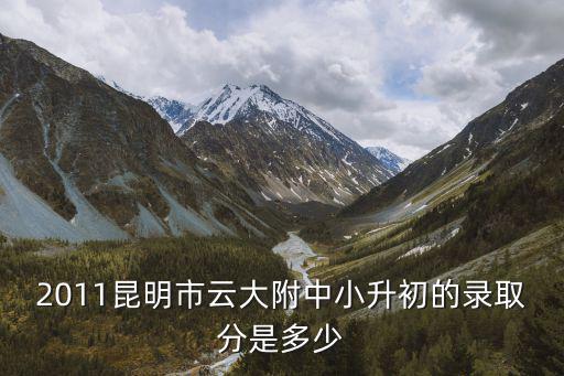 2011昆明市云大附中小升初的錄取分是多少