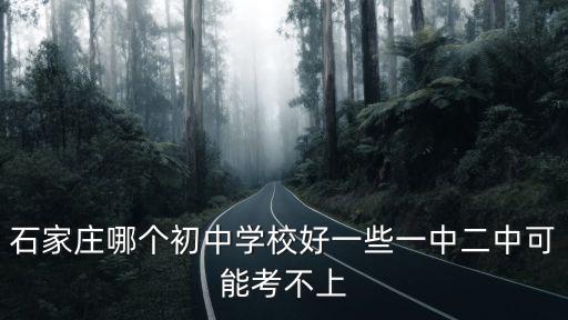 石家莊哪個初中學校好一些一中二中可能考不上