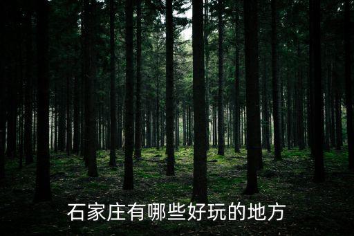 石家莊有哪些好玩的地方